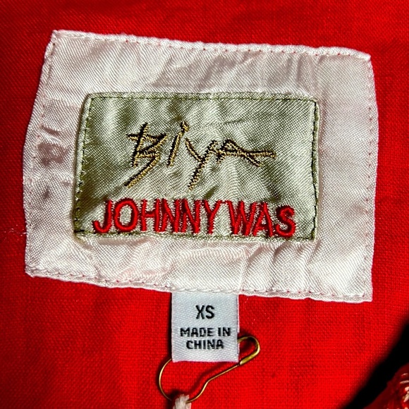 Johnny Was Size XS red color with multiple design - Picture 8 of 9